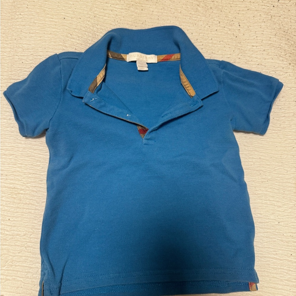 Burberry Blue Kids Polo Shirt